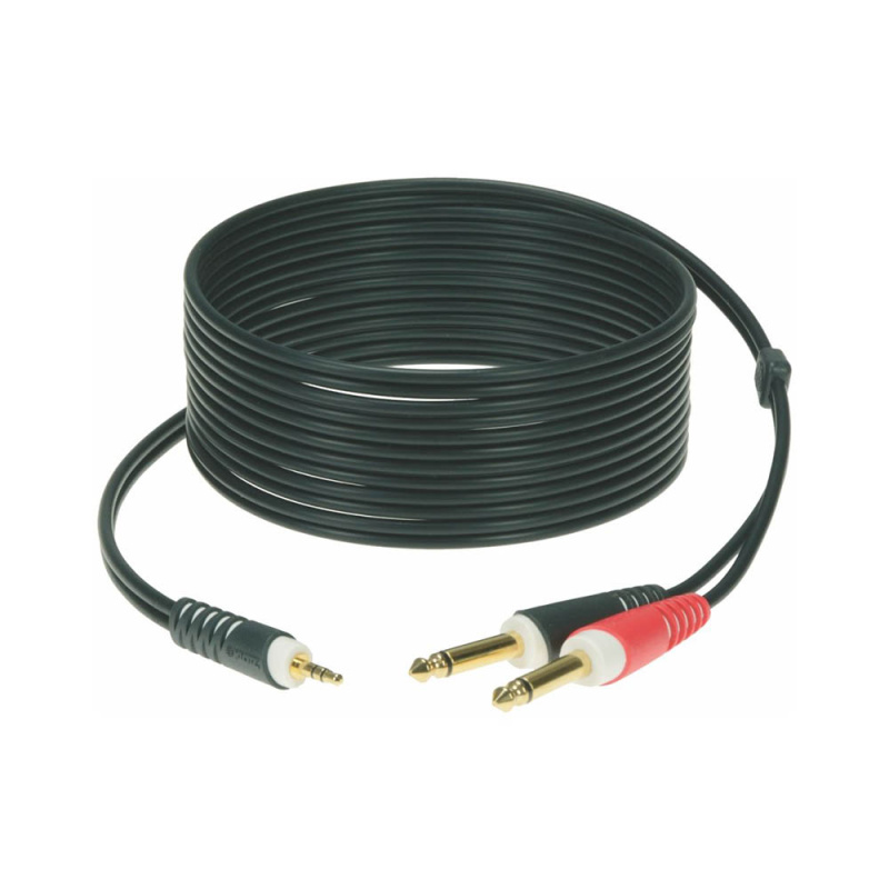 Коммутационный кабель Klotz AY5-0300, 2X джек 6.35 - джек 3.5, 3 м