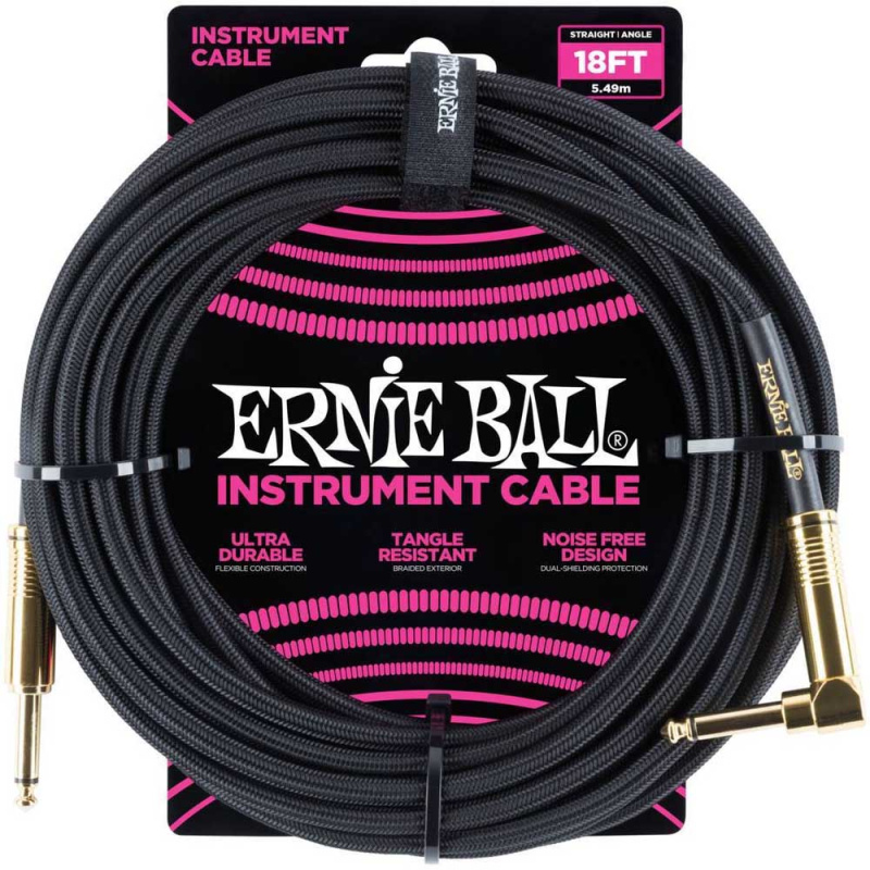 Инструментальный кабель Ernie Ball 6086, джек - джек, 5,49 м